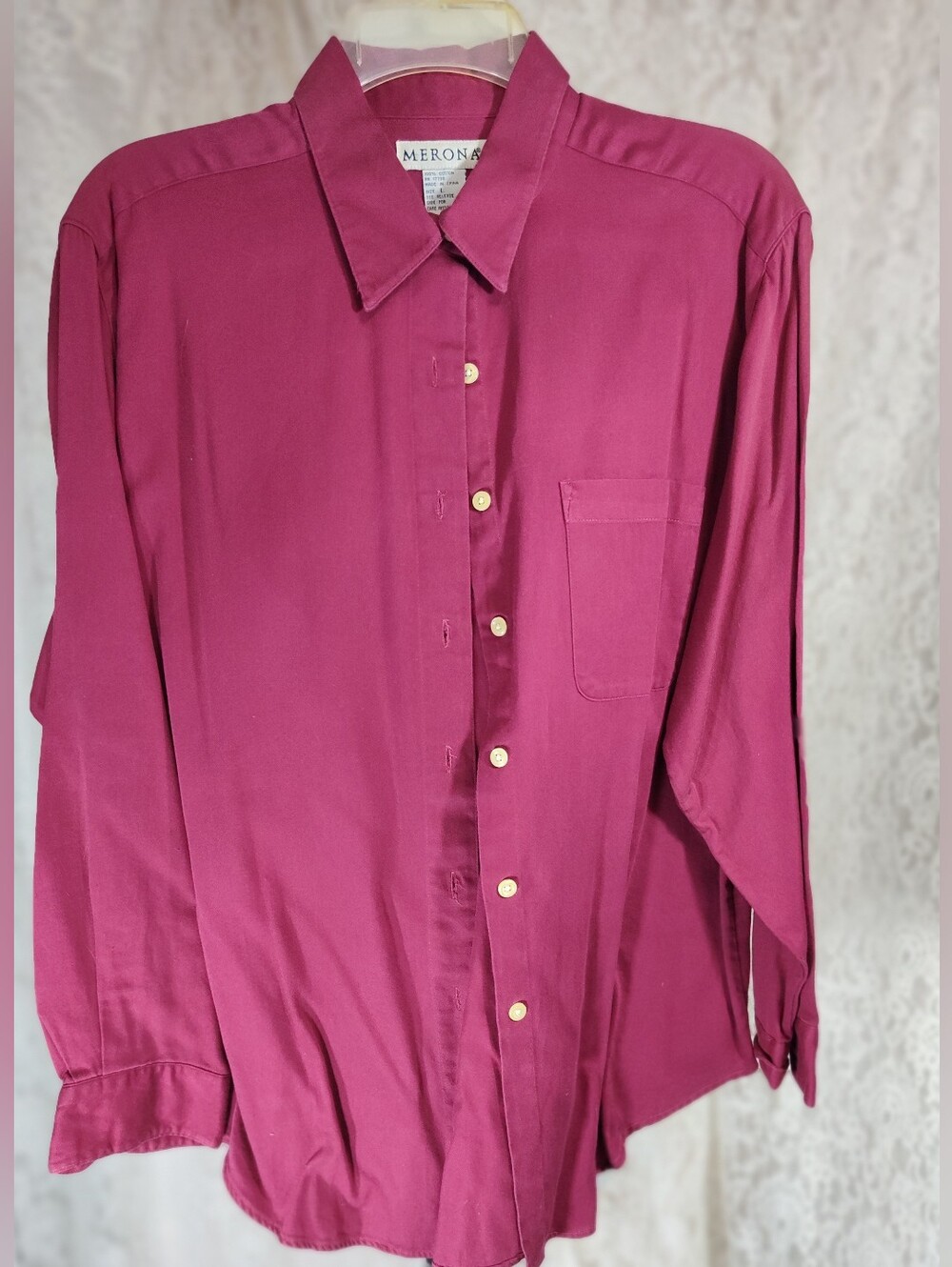 Merona Women's Cotton Long-Sleeve Dress Shirt - Deep Magenta